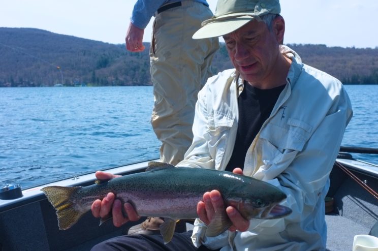 Admiring a Spring Rainbow