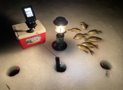 How to tie a slip bobber for ice fishing crappie (night fishing) 